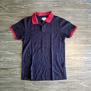Men's Navy and Red Polo Shirt